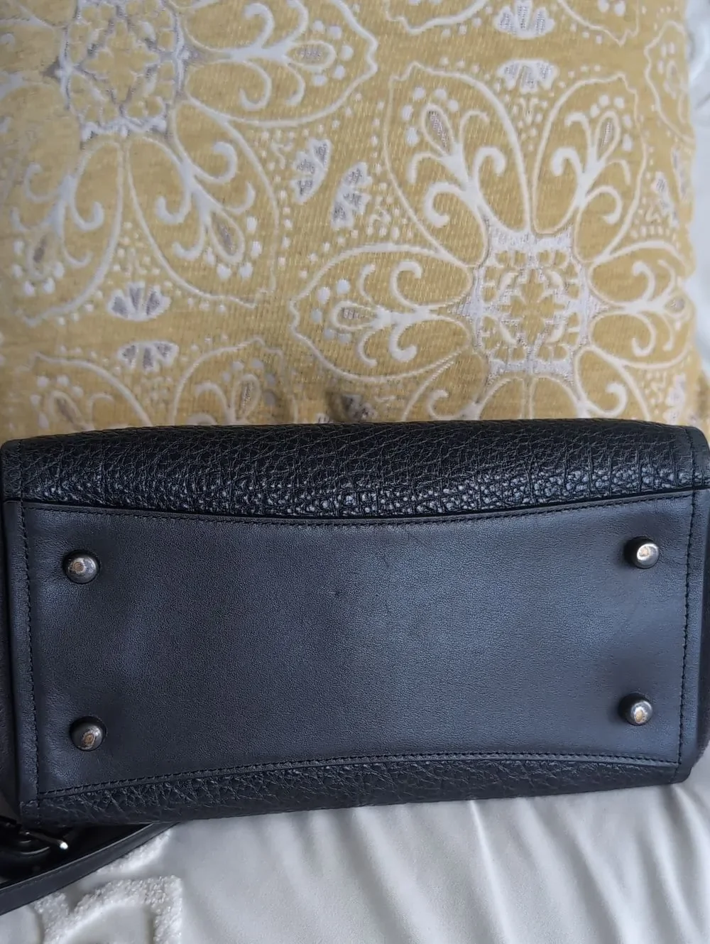 COACH Faye Slate  Embossed Buffalo Refined Calf Leather Top Handle/Crossbody Bag